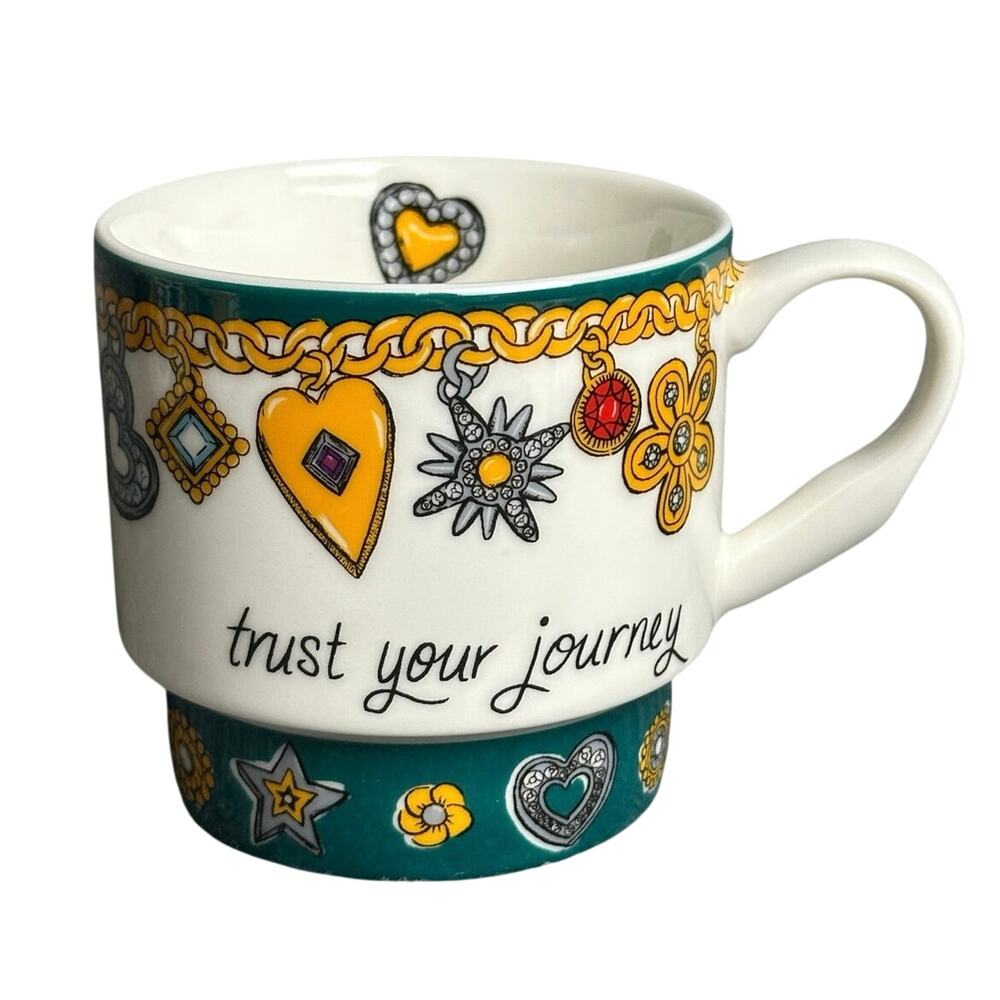 Brighton pedestal mug colorful jewels bling sparkle collectible discontinued